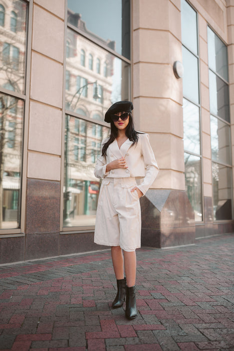Anya Pleated Bermuda Shorts