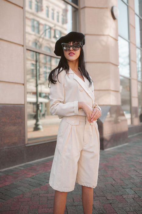 Anya Pleated Bermuda Shorts