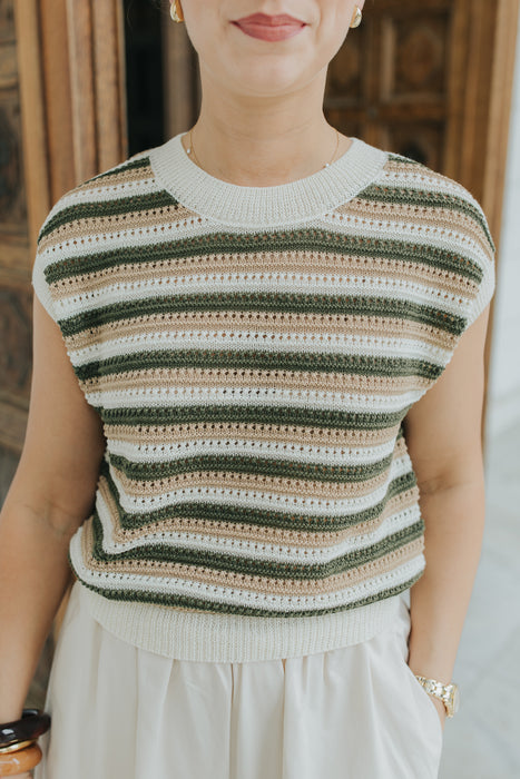 Dover Stripe Sweater Tank