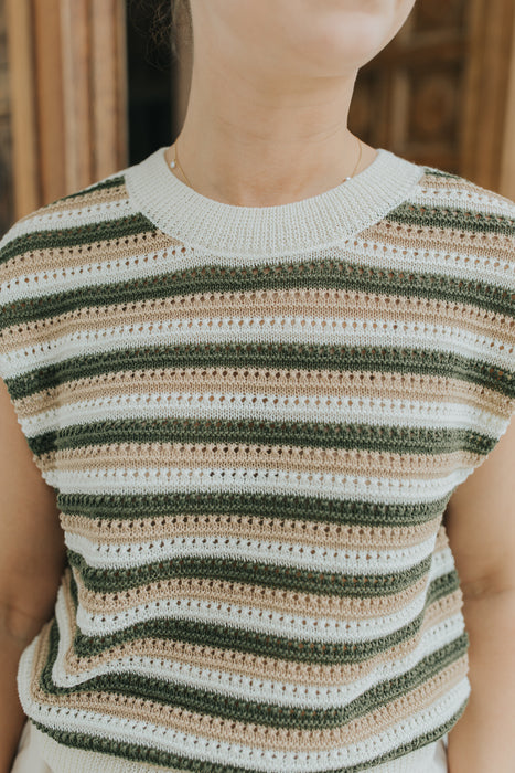 Dover Stripe Sweater Tank