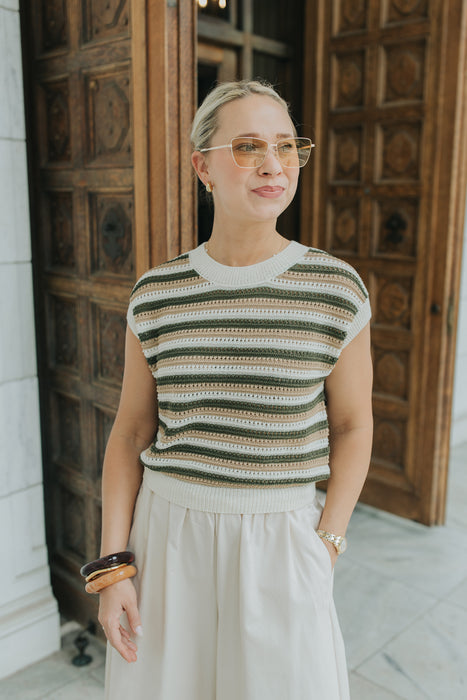 Dover Stripe Sweater Tank