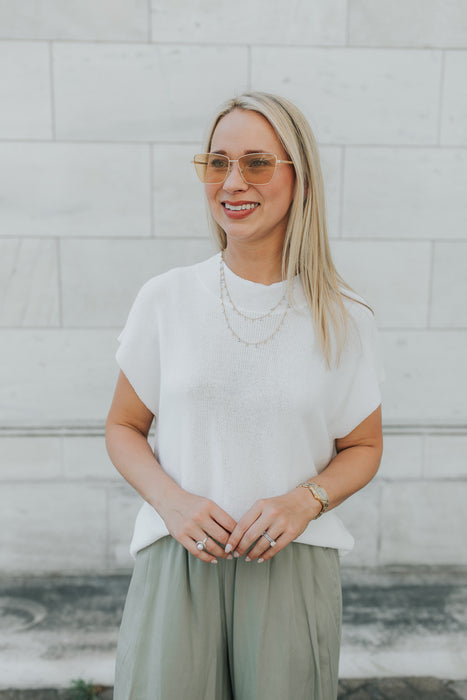 Summer Knit Top - White