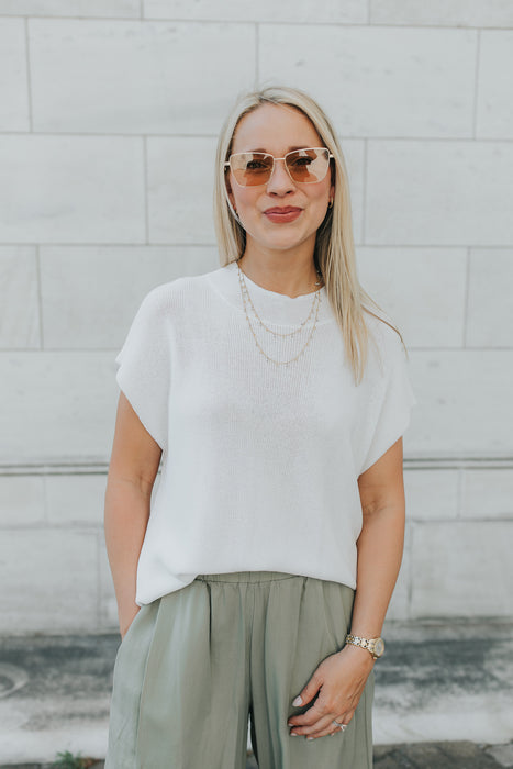 Summer Knit Top - White
