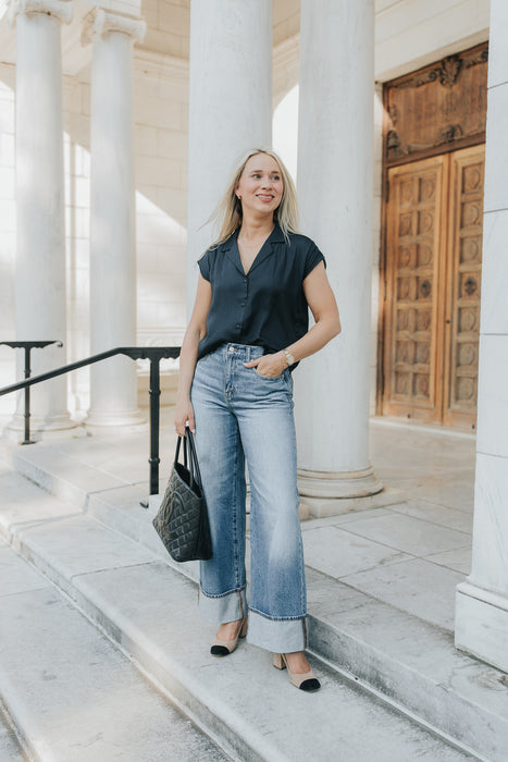 Day + Night Blouse - Deep Ocean