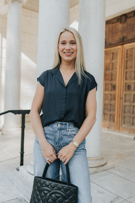 Day + Night Blouse - Deep Ocean