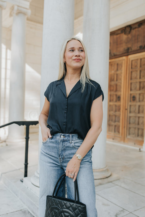 Day + Night Blouse - Deep Ocean
