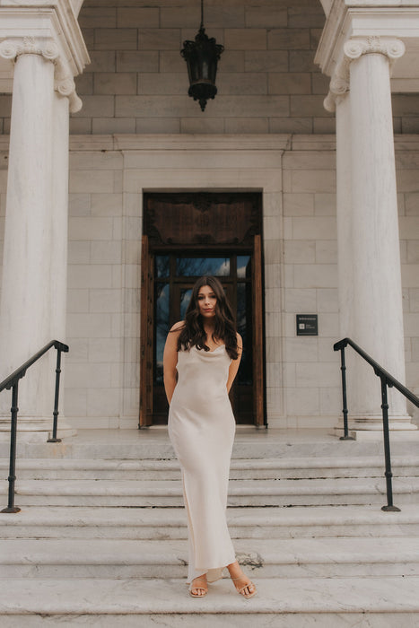 Lana Midi Dress - Nude
