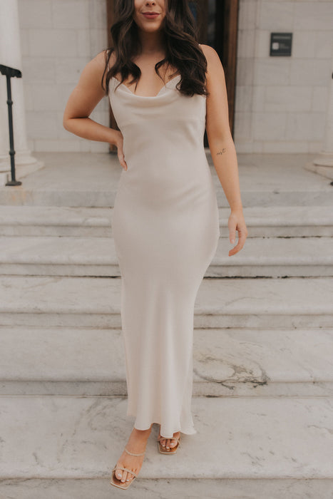 Lana Midi Dress - Nude